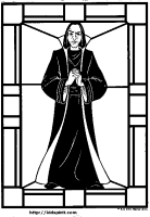 A coloring page of harry potter